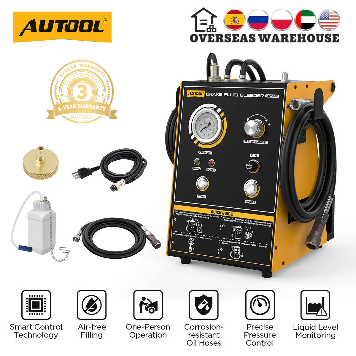 Brake Fluid - Automotive Brake Fluid Bleeder AUTOOL AST603