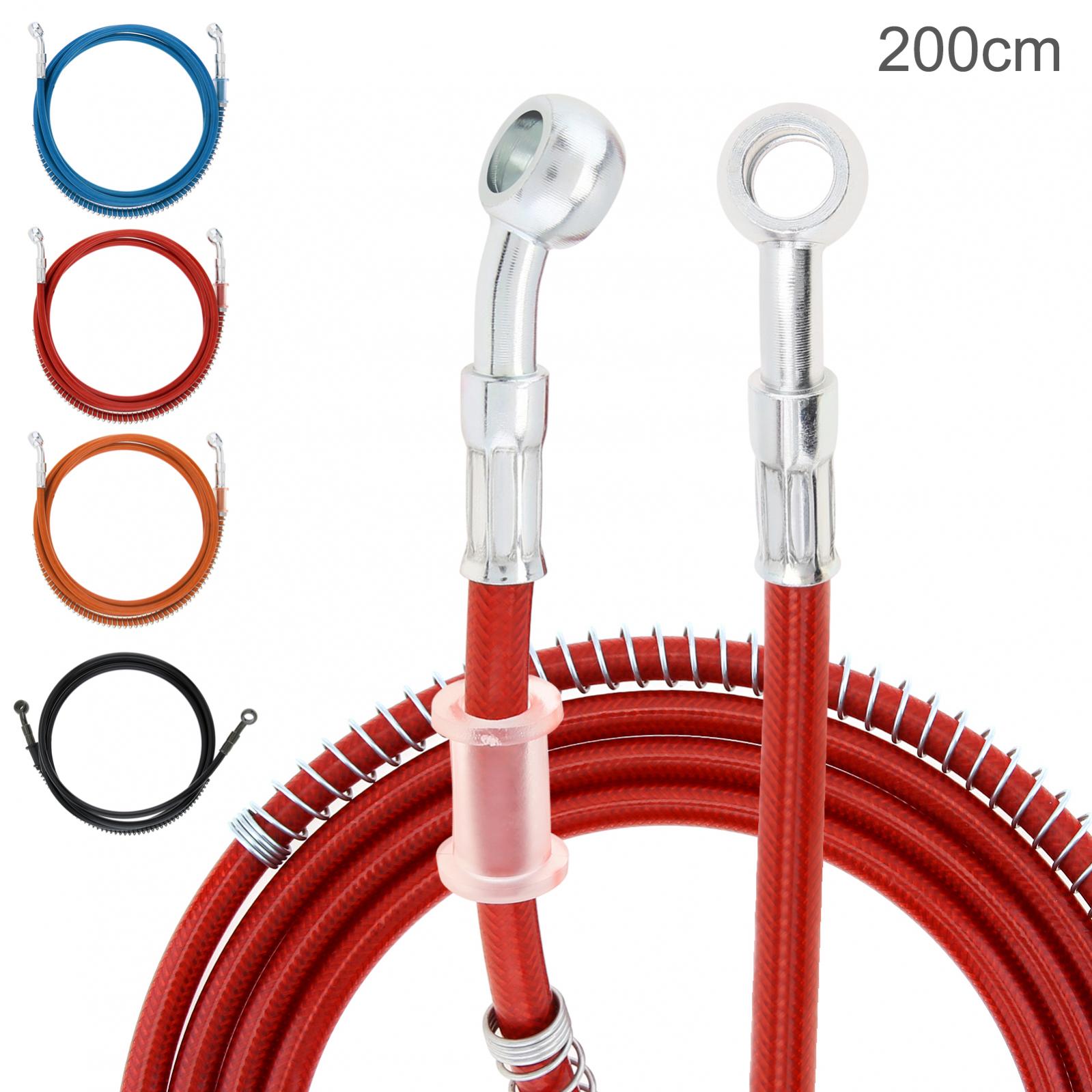 Motorcycle Brake Cable - 200cm Motorcycle Dirt Bike Braided Brake