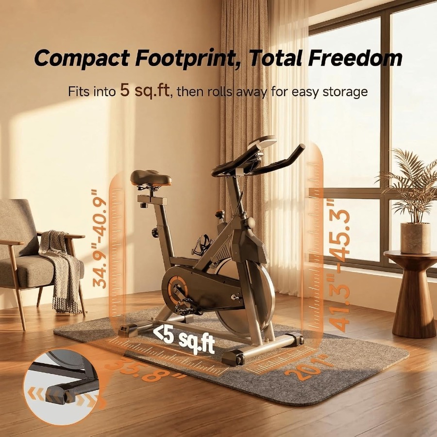 Home Exercise Bike with Silent - Brake Pads Bike ulasan dan harga