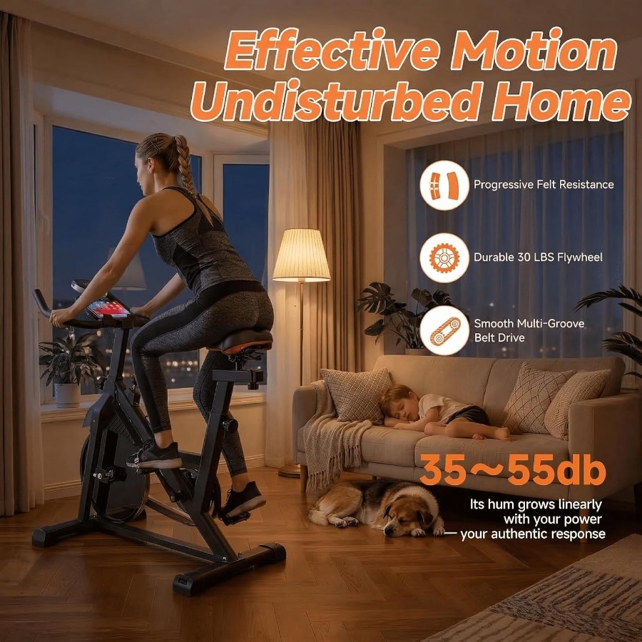 Home Exercise Bike with Silent - Brake Pads Bike ulasan dan harga
