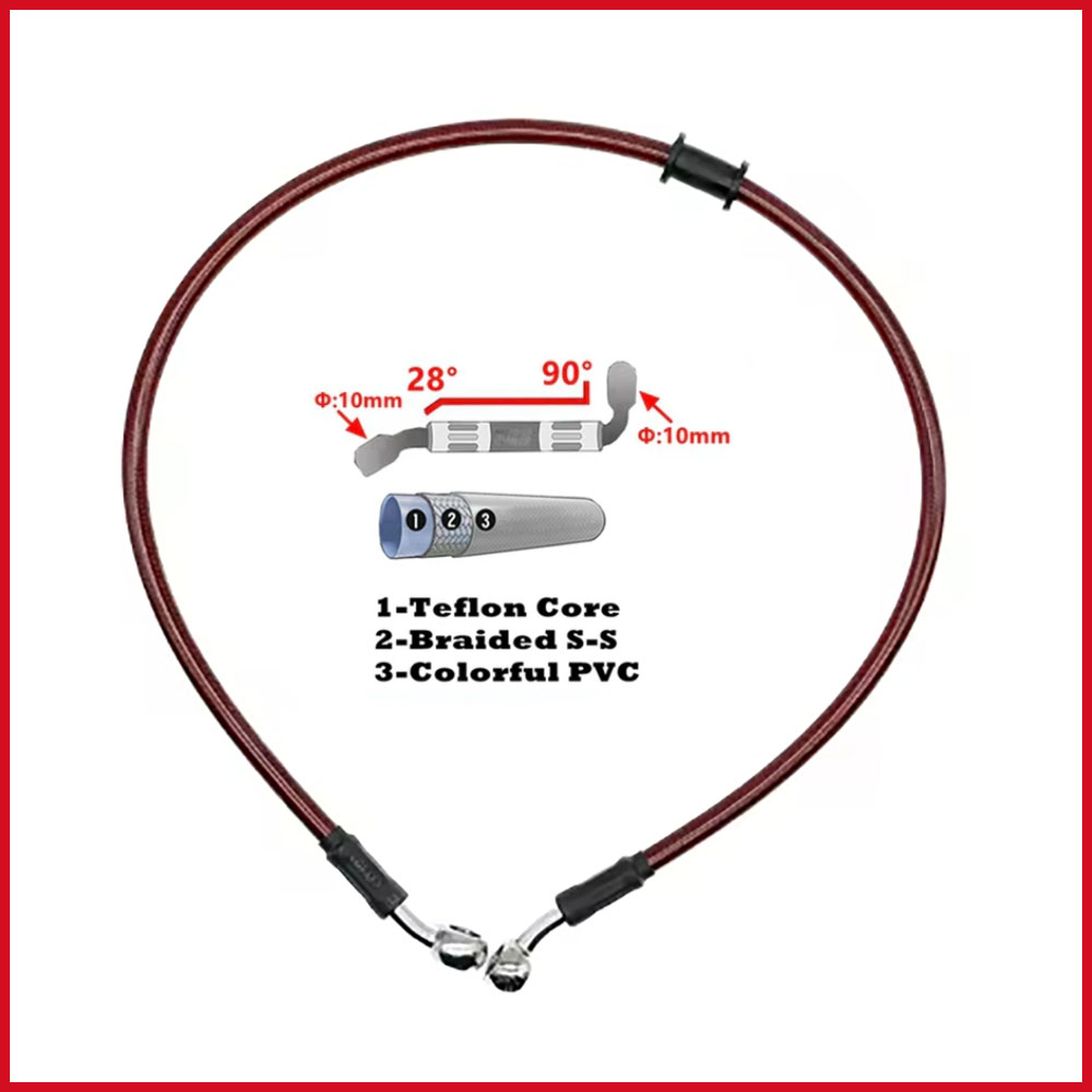 28-90 Degrees 10mm Banjo 300mm - Motorcycle Brake Cable ulasan dan harga