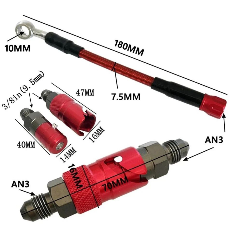 Motorcycle AN3 Quick Connect B - Motorcycle Brake Cable ulasan dan harga