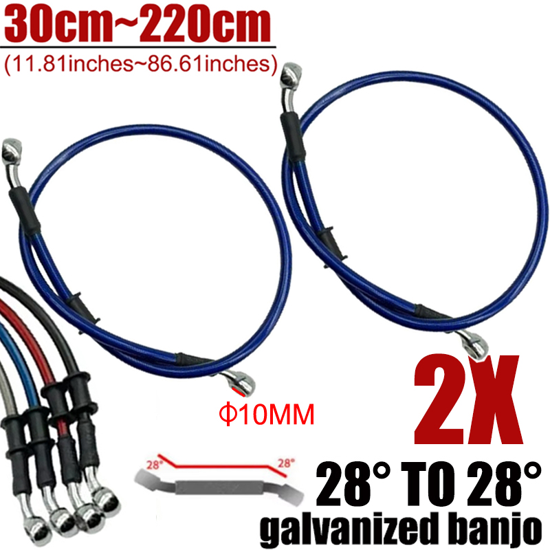 2X Universal 30cm-220cm 28° Mo - Motorcycle Brake Cable ulasan dan harga