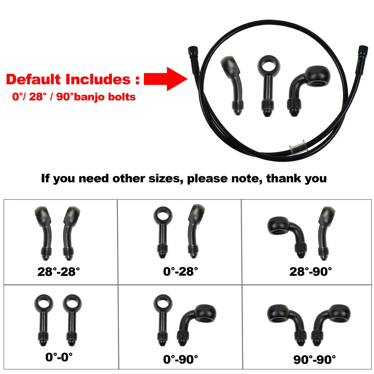 AN3 Braided Brake Hose Motorcy - Motorcycle Brake Cable ulasan dan harga