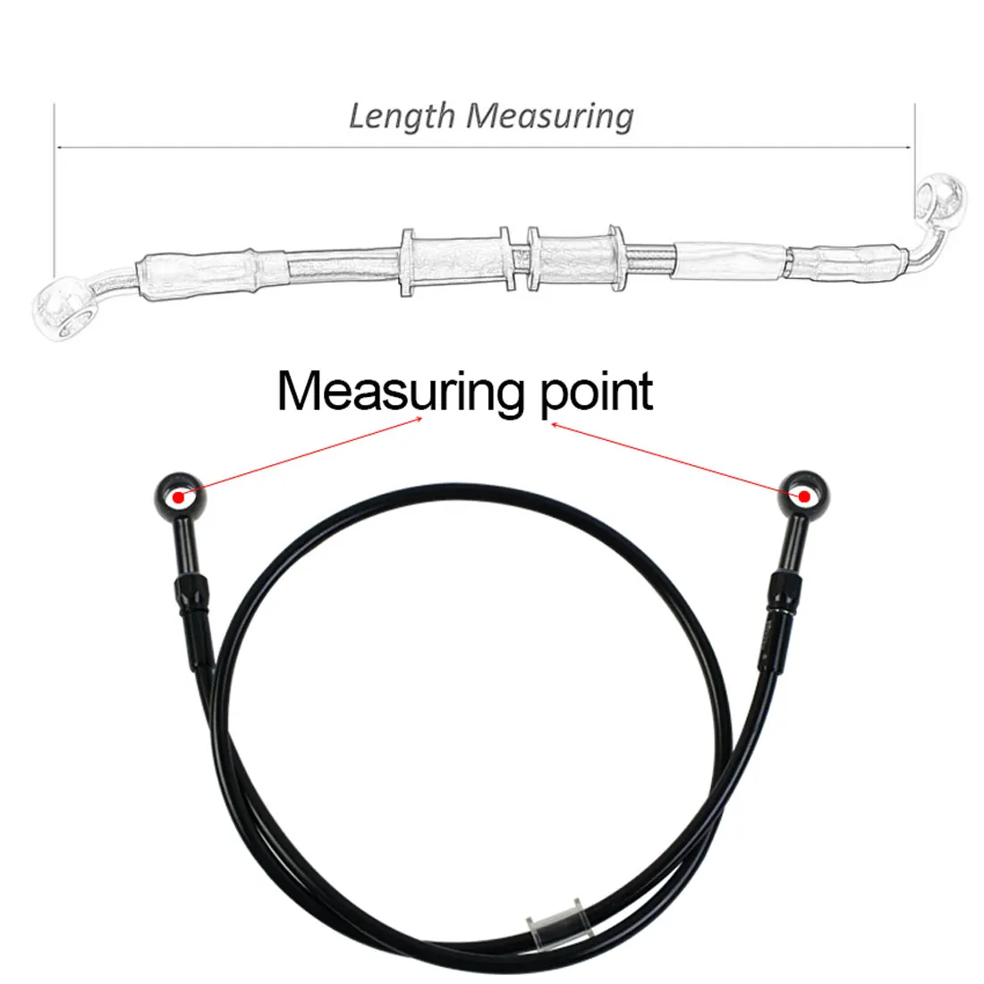 AN3 Braided Brake Hose Motorcy - Motorcycle Brake Cable ulasan dan harga