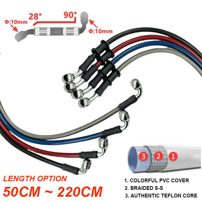 Silver 30cm To 220cm 28°-90° 1 - Motorcycle Brake Cable ulasan dan harga