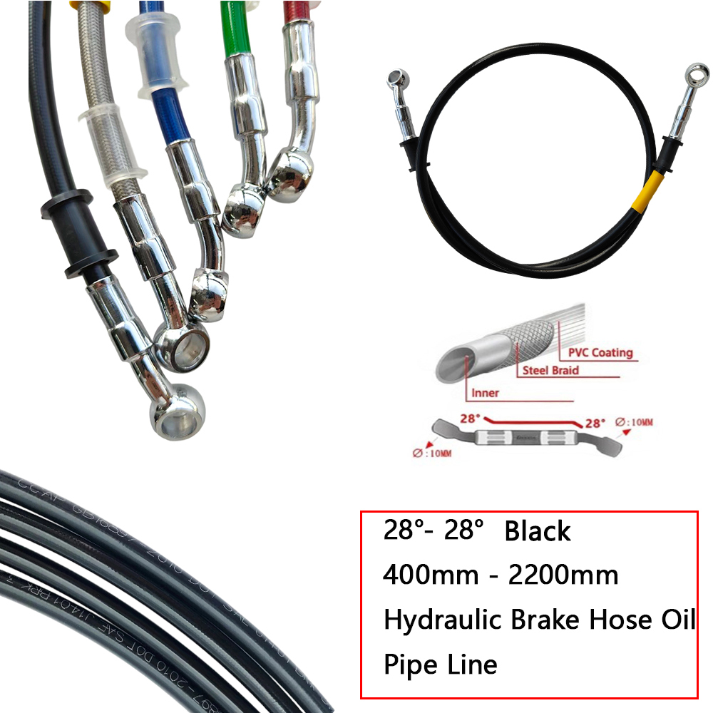 28°-28° Black Braided Hydrauli - Motorcycle Brake Cable ulasan dan harga