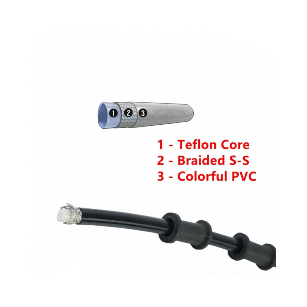 28°-28° Black Braided Hydrauli - Motorcycle Brake Cable ulasan dan harga